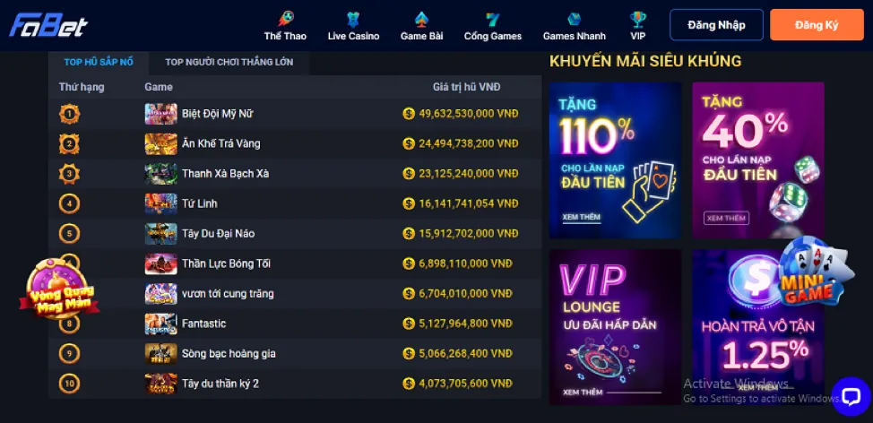 Trải nghiệm người dùng 32vin Casino